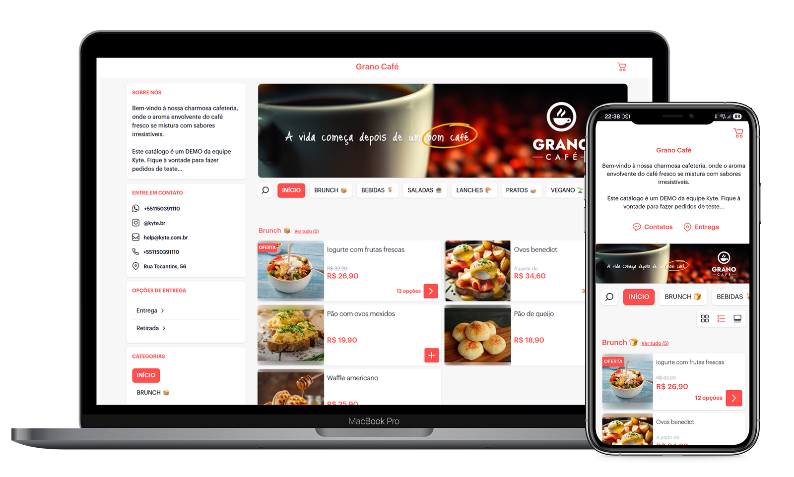 Catálogo Grano Café — resultado do redesign